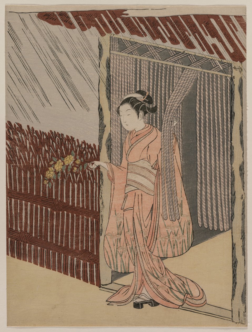 Dívka v růžovém, 1766. od Suzuki Harunobu