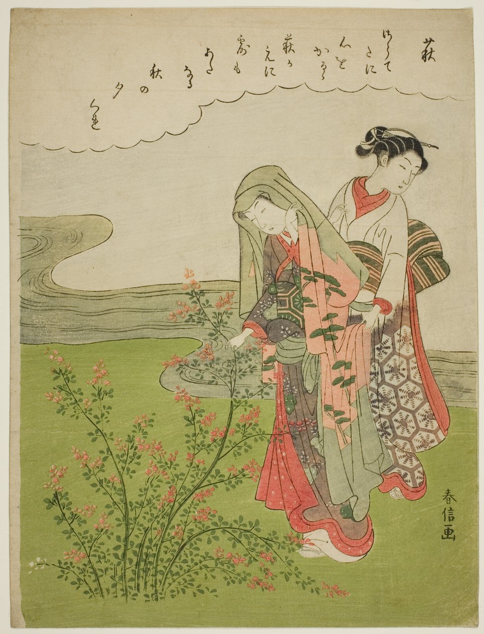 Bush Clover (Hagi), z nepojmenované série Květiny od Suzuki Harunobu