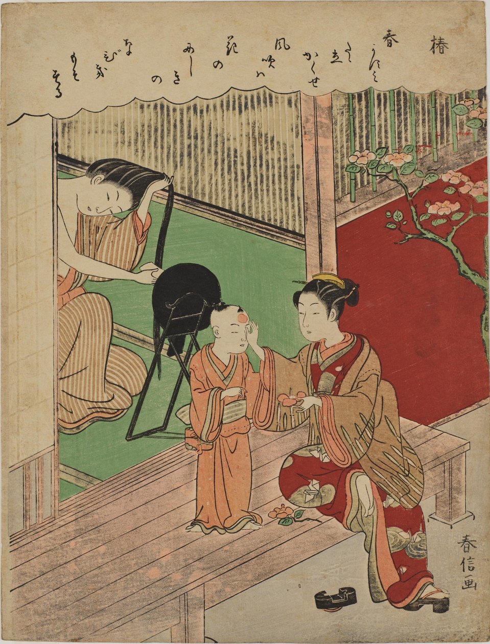Kamélie od Suzuki Harunobu