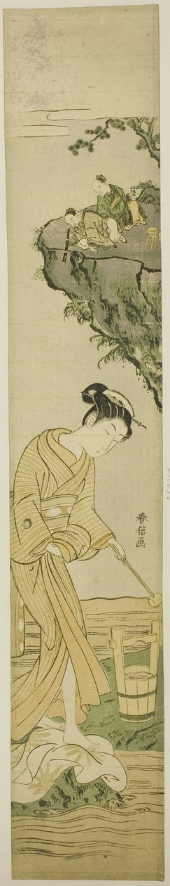 Daoist Immortals špehuje mladou krásku od Suzuki Harunobu