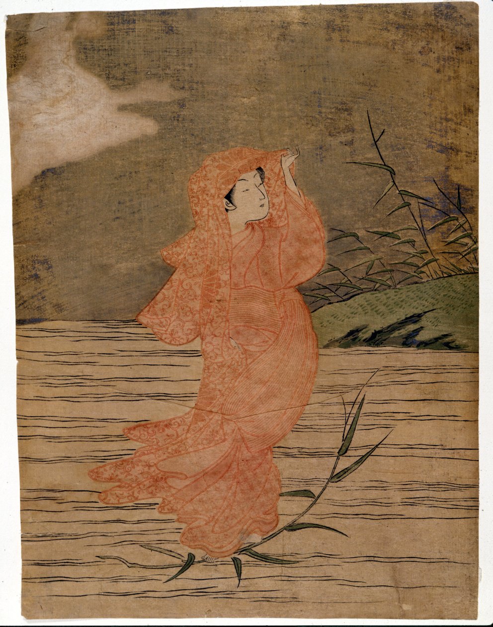 Dharma na vodě. Tisky Harunobu Suzuki (1724/25-1770). od Suzuki Harunobu