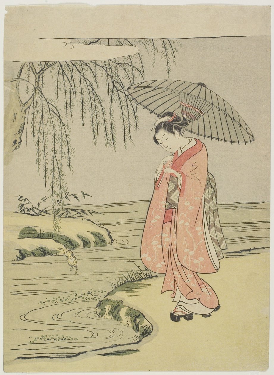 Mitate of the Calligrapher Ono no To_fu_, po roce 1765 od Suzuki Harunobu