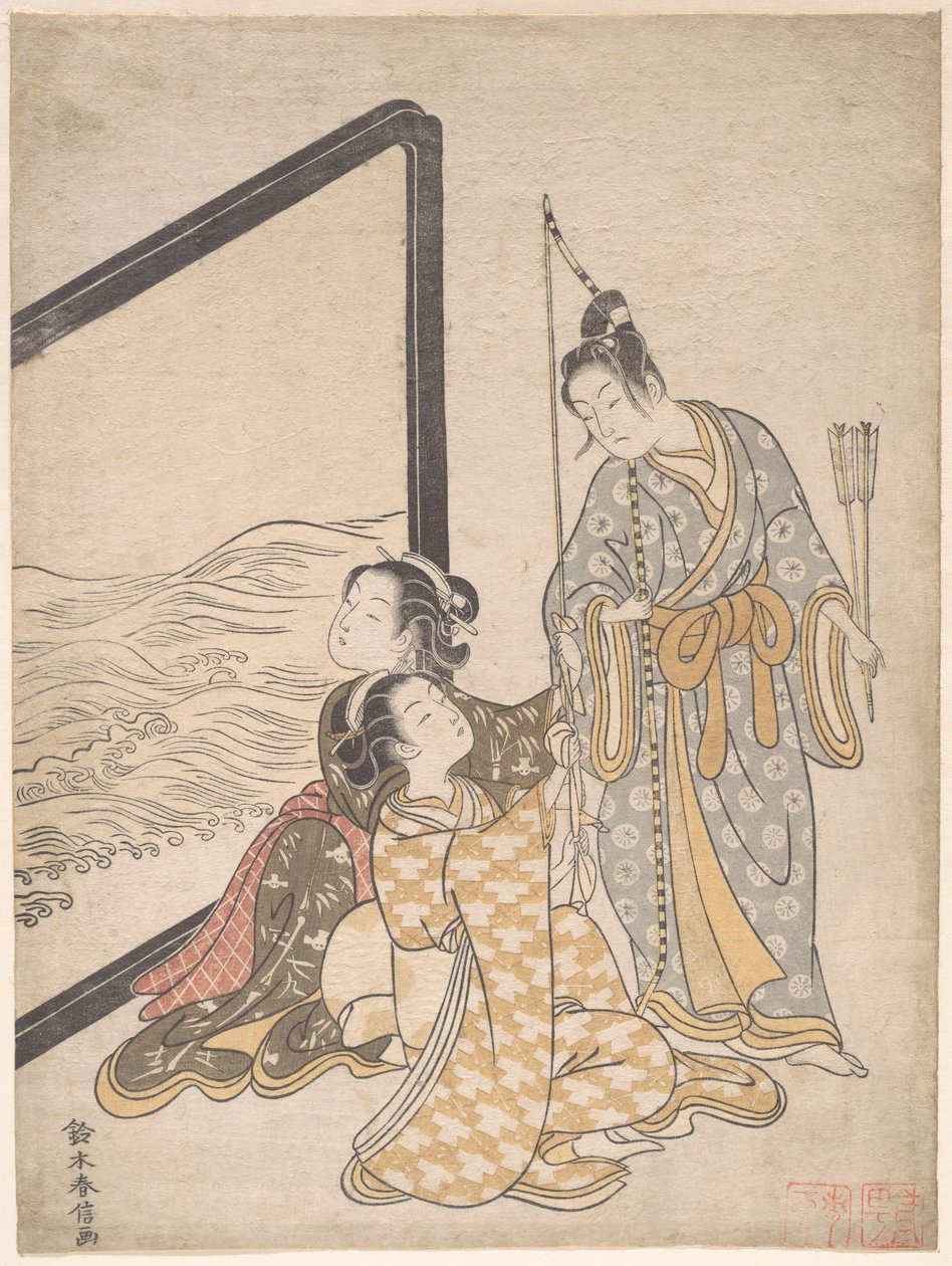 Parodie na Minamoto no Tametomo od Suzuki Harunobu