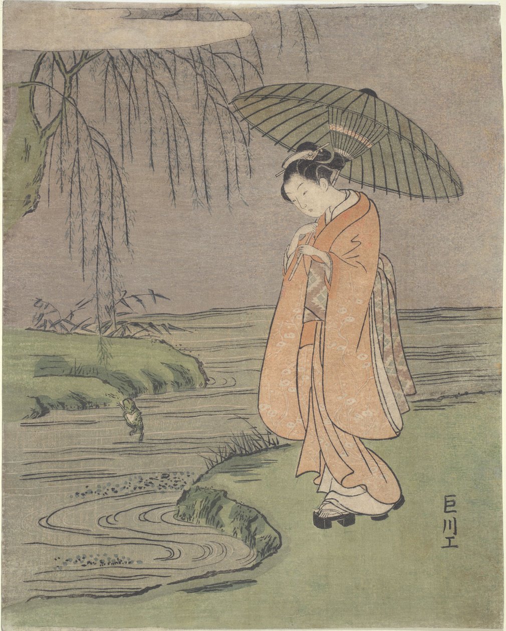 Parodie na Ono no Tofu od Suzuki Harunobu