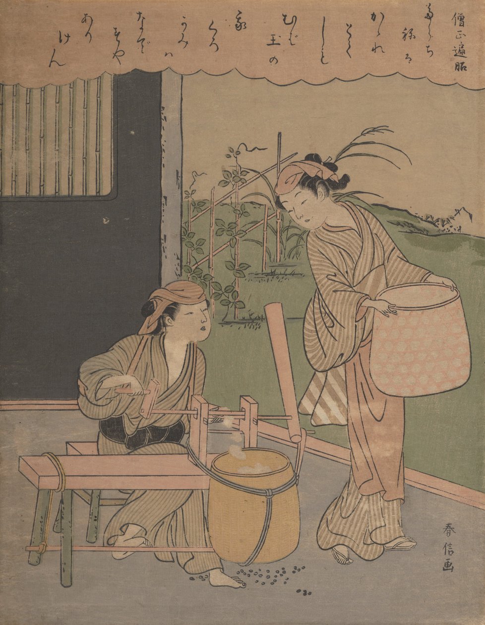 Báseň od Henjo Sojo, ca. 1766, ca. 1766. od Suzuki Harunobu