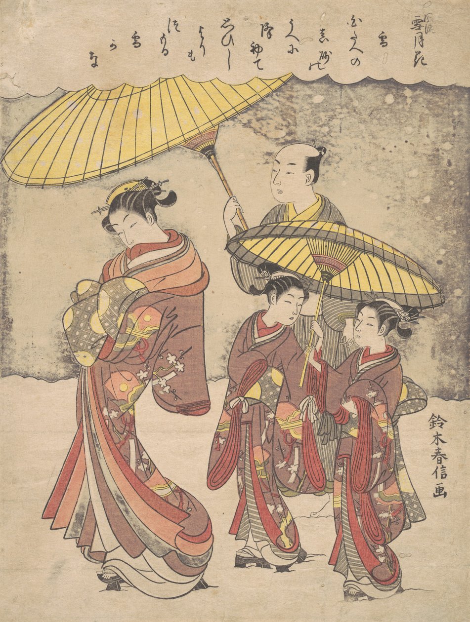 Sníh, cca. 1769, ca. 1769. od Suzuki Harunobu