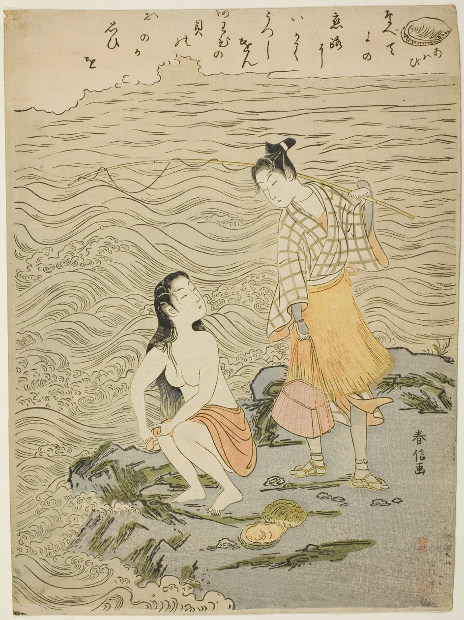The Abalone (Awabi), z nepojmenované série Shells od Suzuki Harunobu