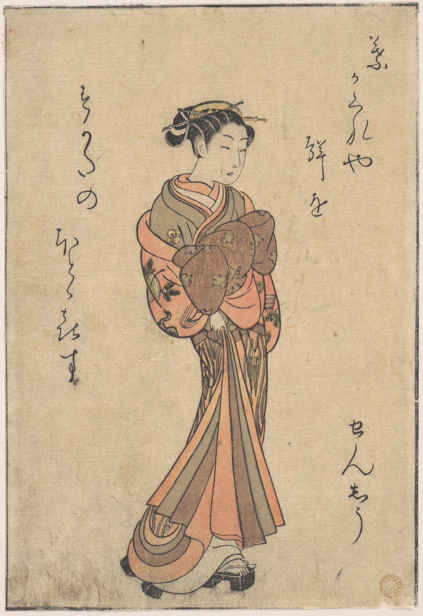 Kurtizány, ze série „Seiro Bijin Awase Carver a Shigoro“ (sic.) od Suzuki Harunobu