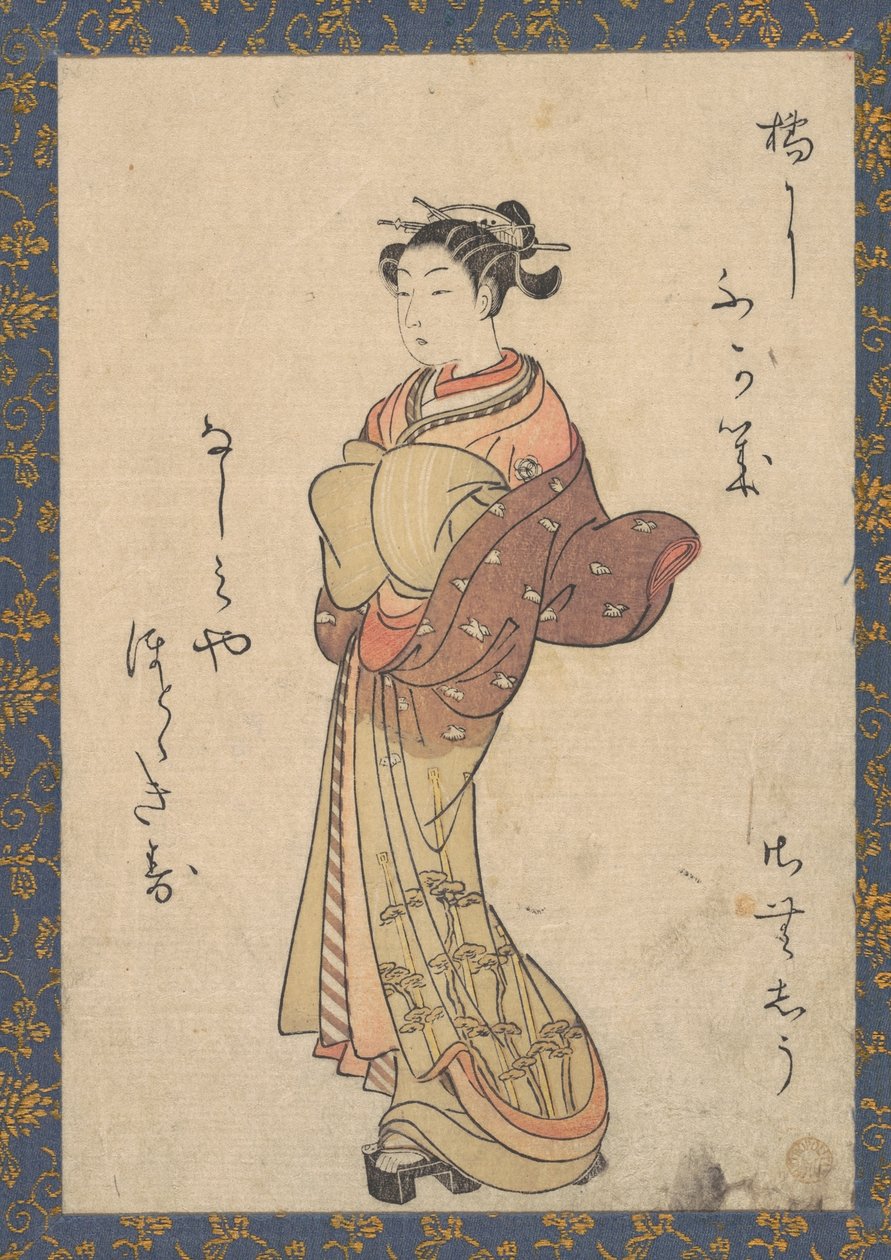 Kurtizány, ze série „Seiro Bijin Awase Carver End Shigoro“ (sic) od Suzuki Harunobu