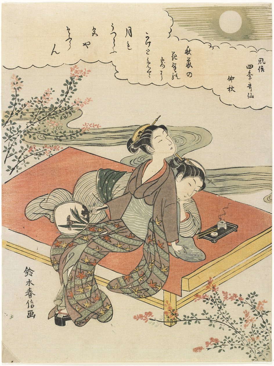 Osmý měsíc, c. 1768 od Suzuki Harunobu