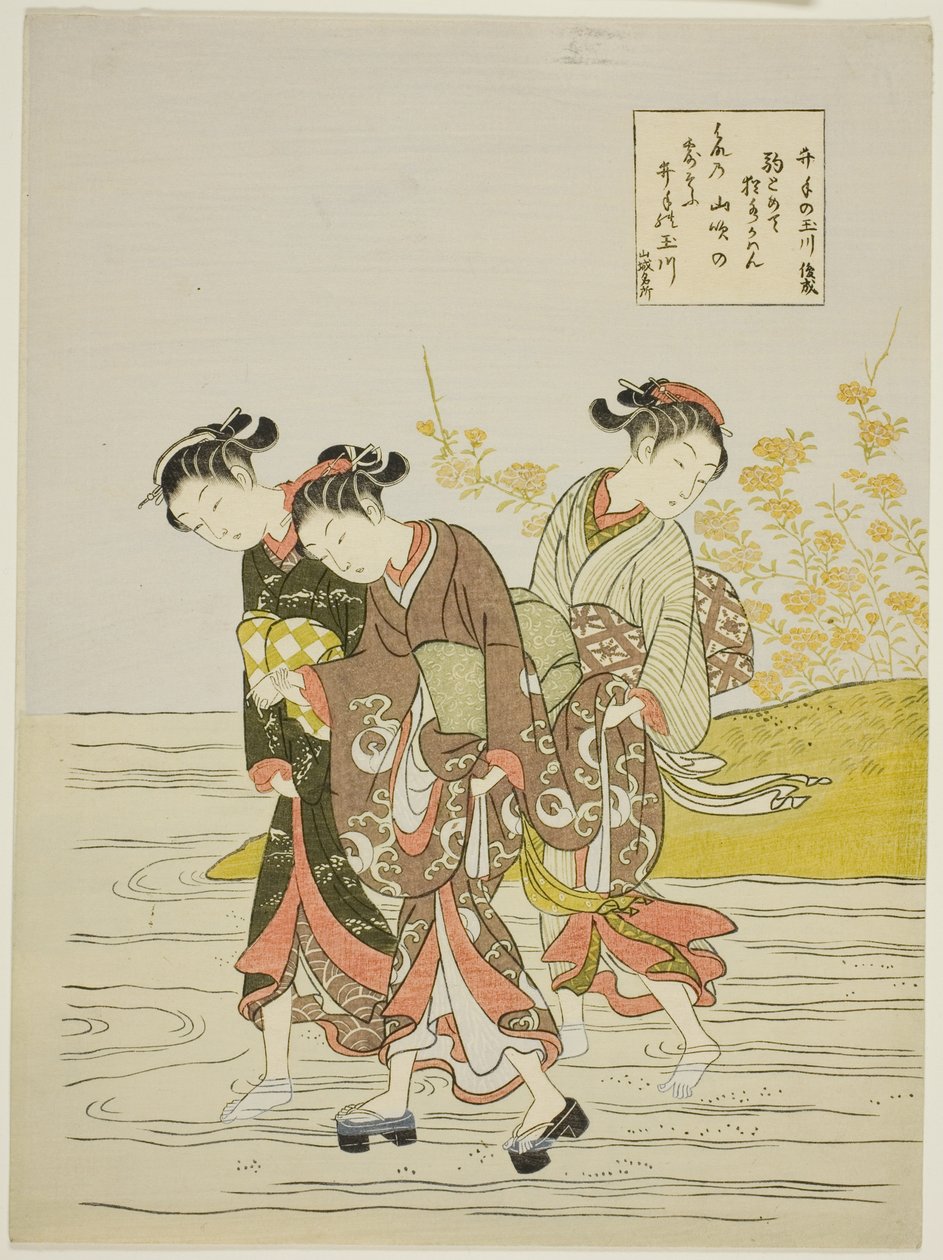 Jewel River v Ide (Ide no Tamagawa), z nepojmenované série Six Jewel Rivers od Suzuki Harunobu