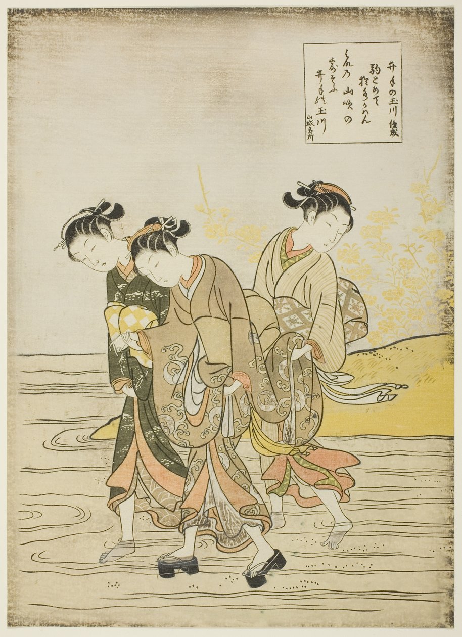 Jewel River v Ide (Ide no Tamagawa), z nepojmenované série Six Jewel Rivers od Suzuki Harunobu