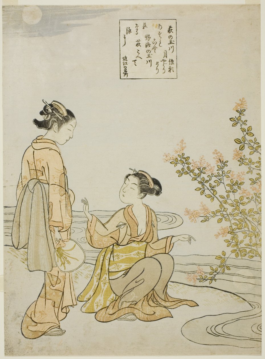 Jewel River of Bush Clovers (Hagi no Tamagawa), z nepojmenované série Six Jewel Rivers od Suzuki Harunobu