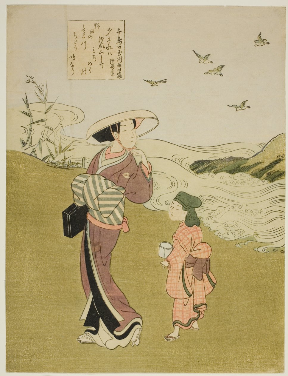 Jewel River of Plovers (Chidori no Tamagawa), z nepojmenované série Six Jewel Rivers od Suzuki Harunobu