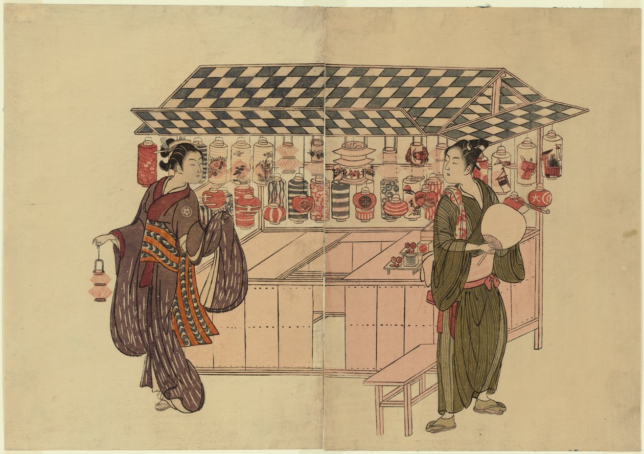 Obchod s lucernami od Suzuki Harunobu