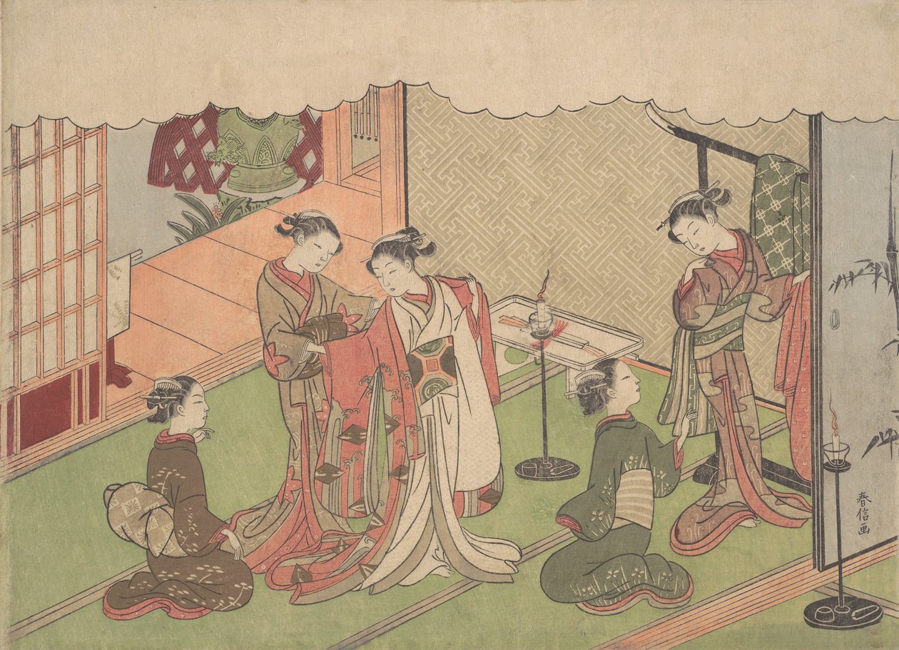 Svatební obřad, pravděpodobně 1768, pravděpodobně 1768. od Suzuki Harunobu