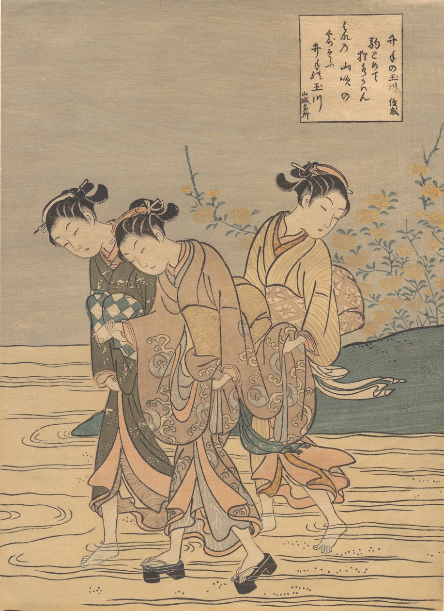 Řeka Tama v Ide, provincie Yamashiro, pravděpodobně 1766, pravděpodobně 1766. od Suzuki Harunobu