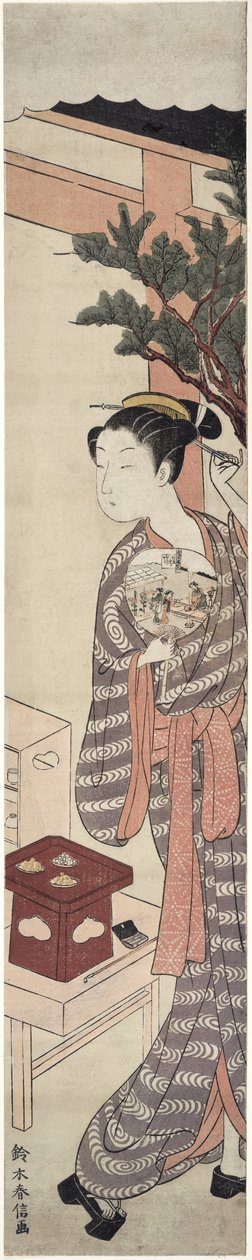 Čajový stánek - Kagiya Osen, kolem roku 1769 od Suzuki Harunobu