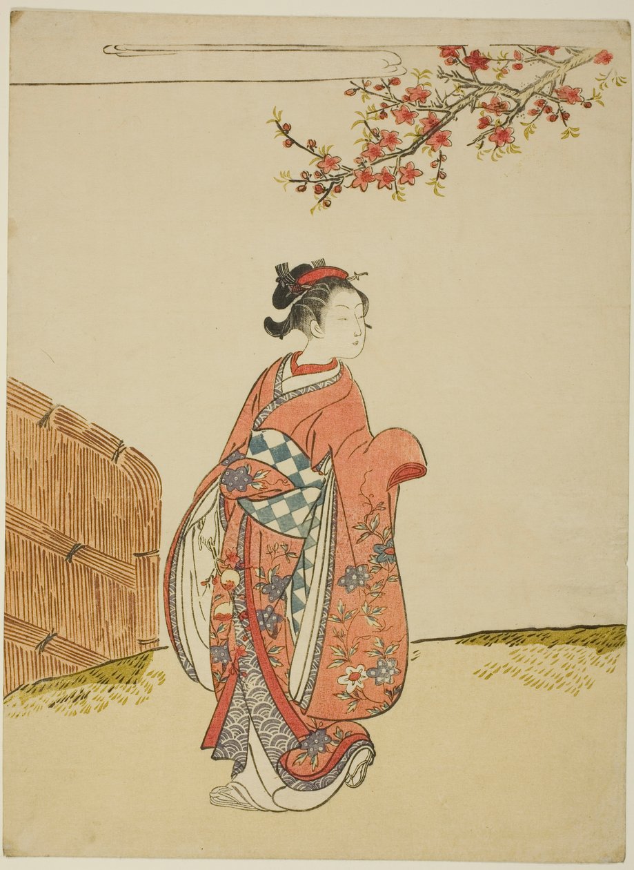 Pod broskví od Suzuki Harunobu