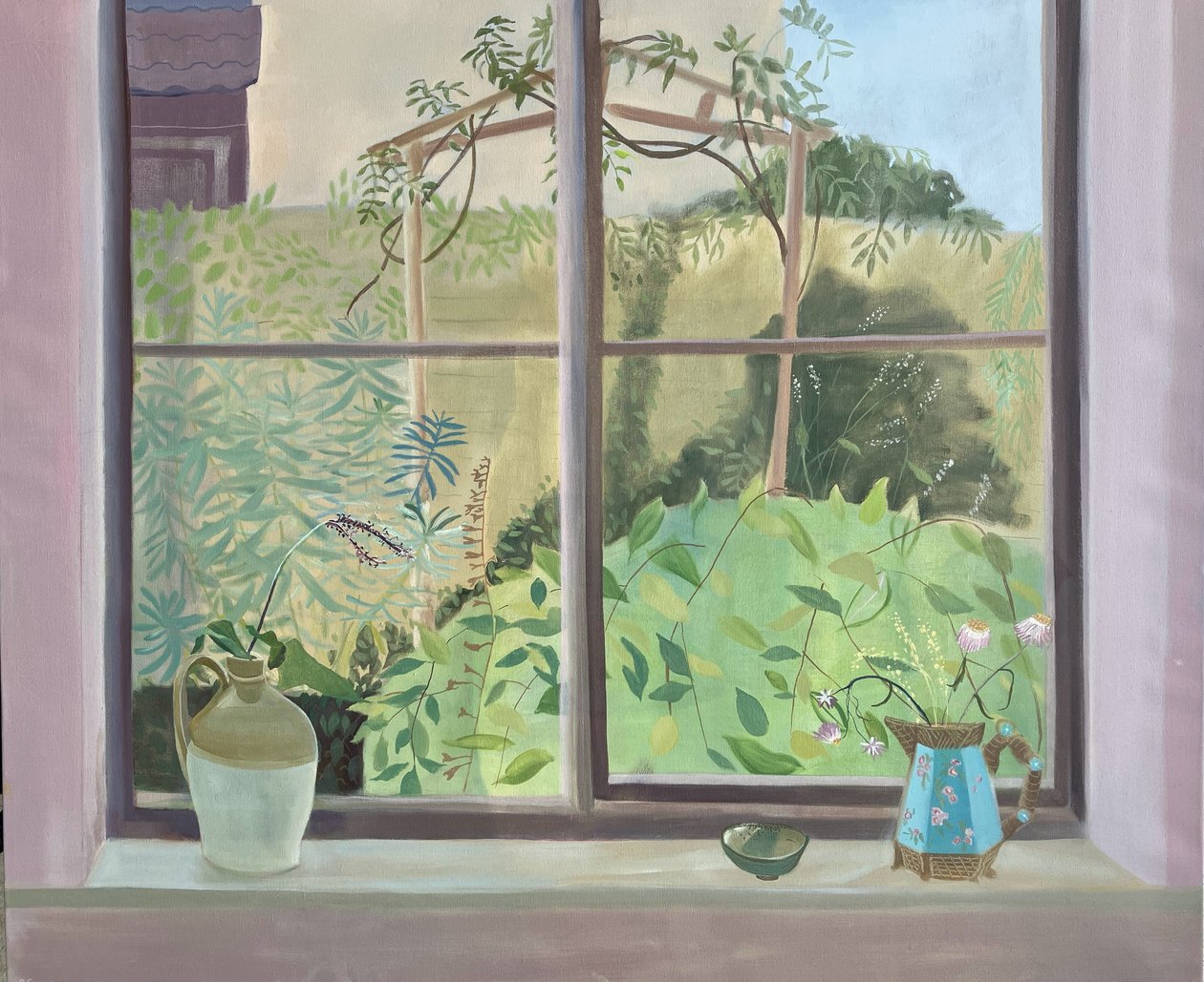 Pohled ven, říjen, 2024 (olej na plátně) od Suzy Fasht