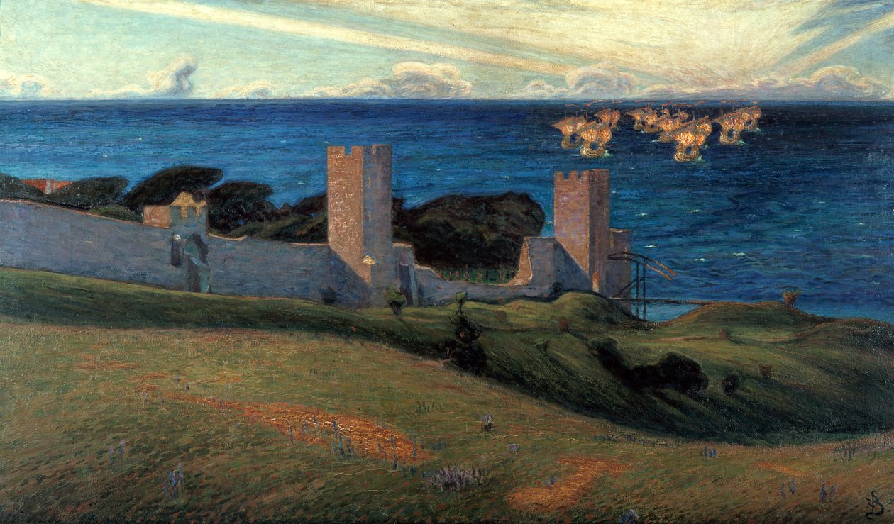 Vidění. Scéna z Visby, 1894 od Richard Bergh