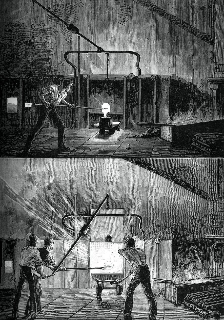 Puddlers at work, c1880. od Swain