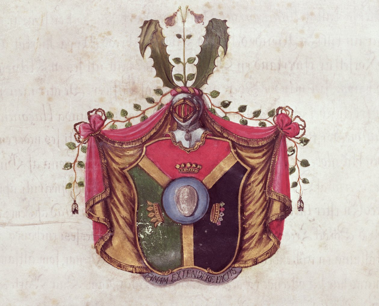 Erb rodiny Linnaeus (kvaš a wc na papíře) od Swedish School