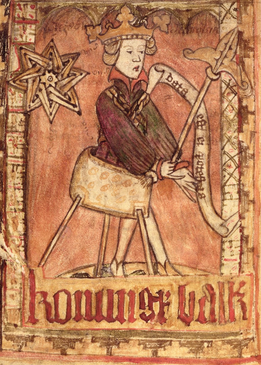 Král vykonávající spravedlnost, z národních zákonů Magnuse Erikssona (1319-64) c.1450 od Swedish School