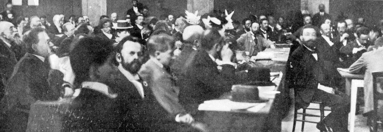 Skupina delegátů na sionistickém kongresu, Basilej, 1897 od Swiss Photographer