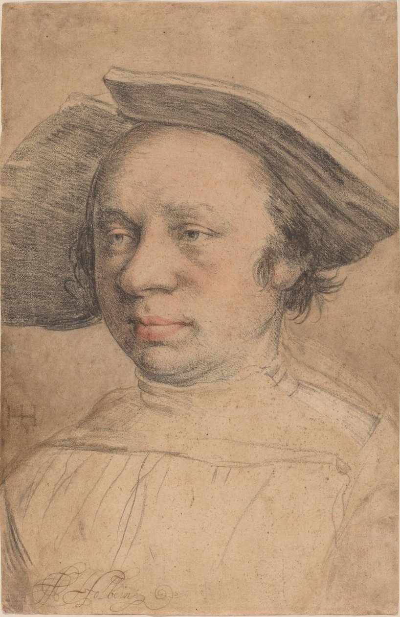 Portrét muže v klobouku se širokou krempou od Swiss 16th Century after Hans Holbein the Younger