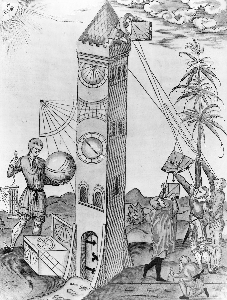 Ilustrace od Sebastiana Munsterse Rudimenta Mathematica, 1551 od Swiss School
