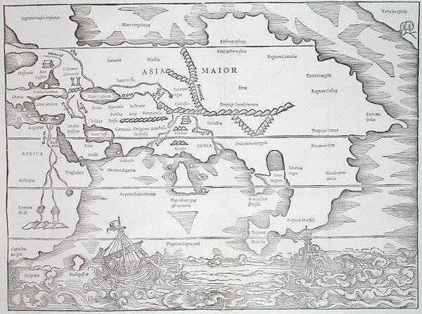 Evropa, z „Polyhistora“ věcí celého světa...“ od Caiuse Julia Solinuse, vydáno v Basileji 1543 (dřevořez) od Swiss School