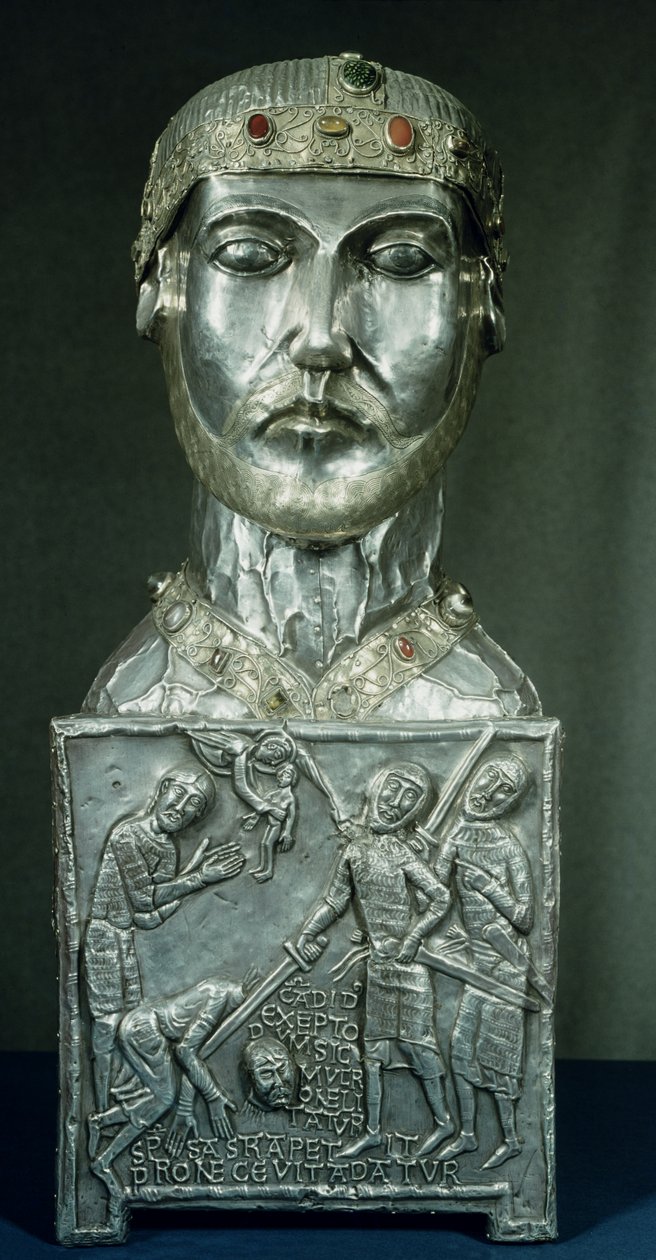 Hlava relikviáře sv. Candida, kolem 1165 (zlato a stříbro) od Swiss School