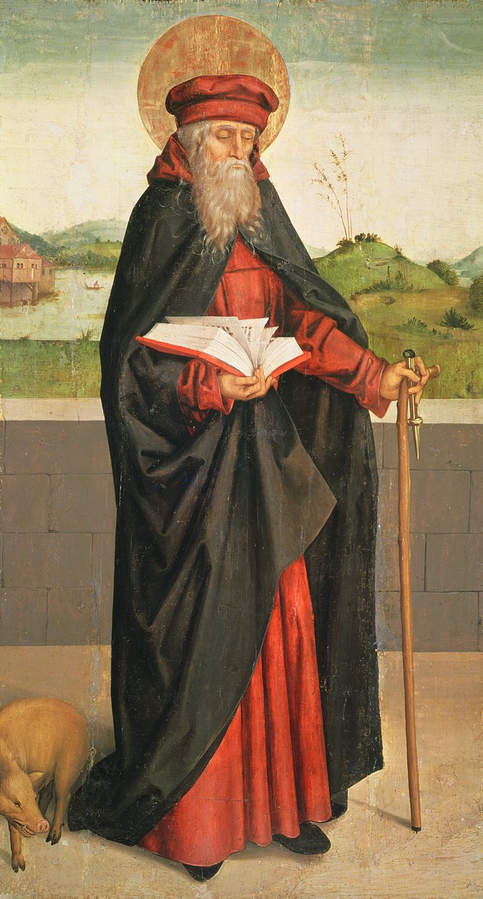 Svatý Antonín Poustevník, 1493 od Swiss School