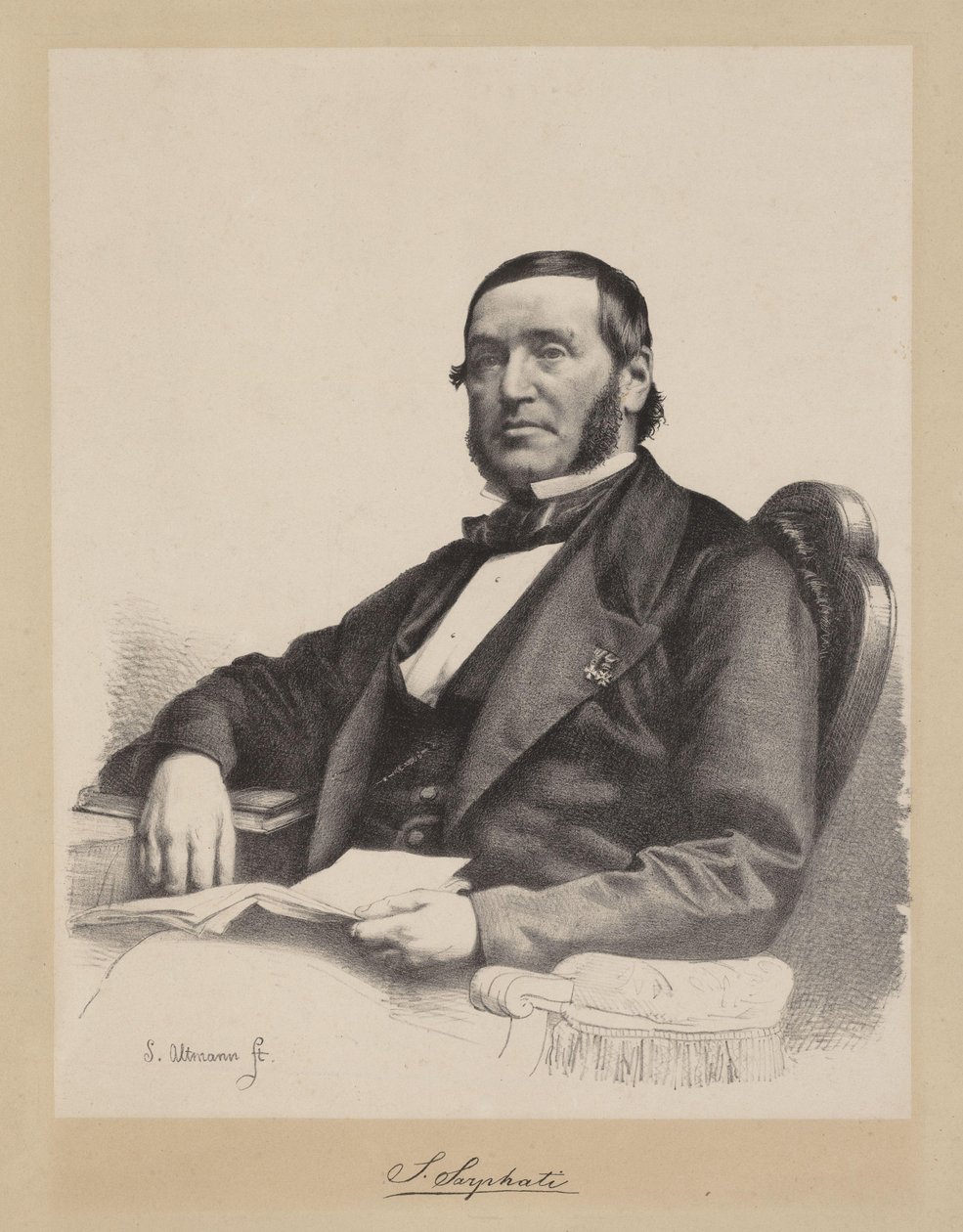 Samuel Sarphati (1813-1866), lékař a urbanista od Sybrand Altmann