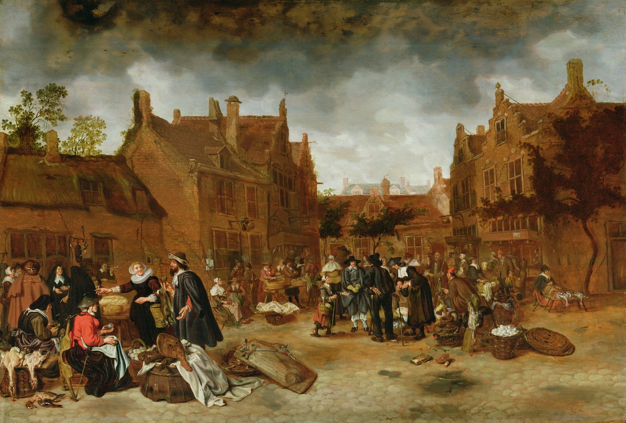 Tržiště v zimě, 1653 od Sybrandt van Beest