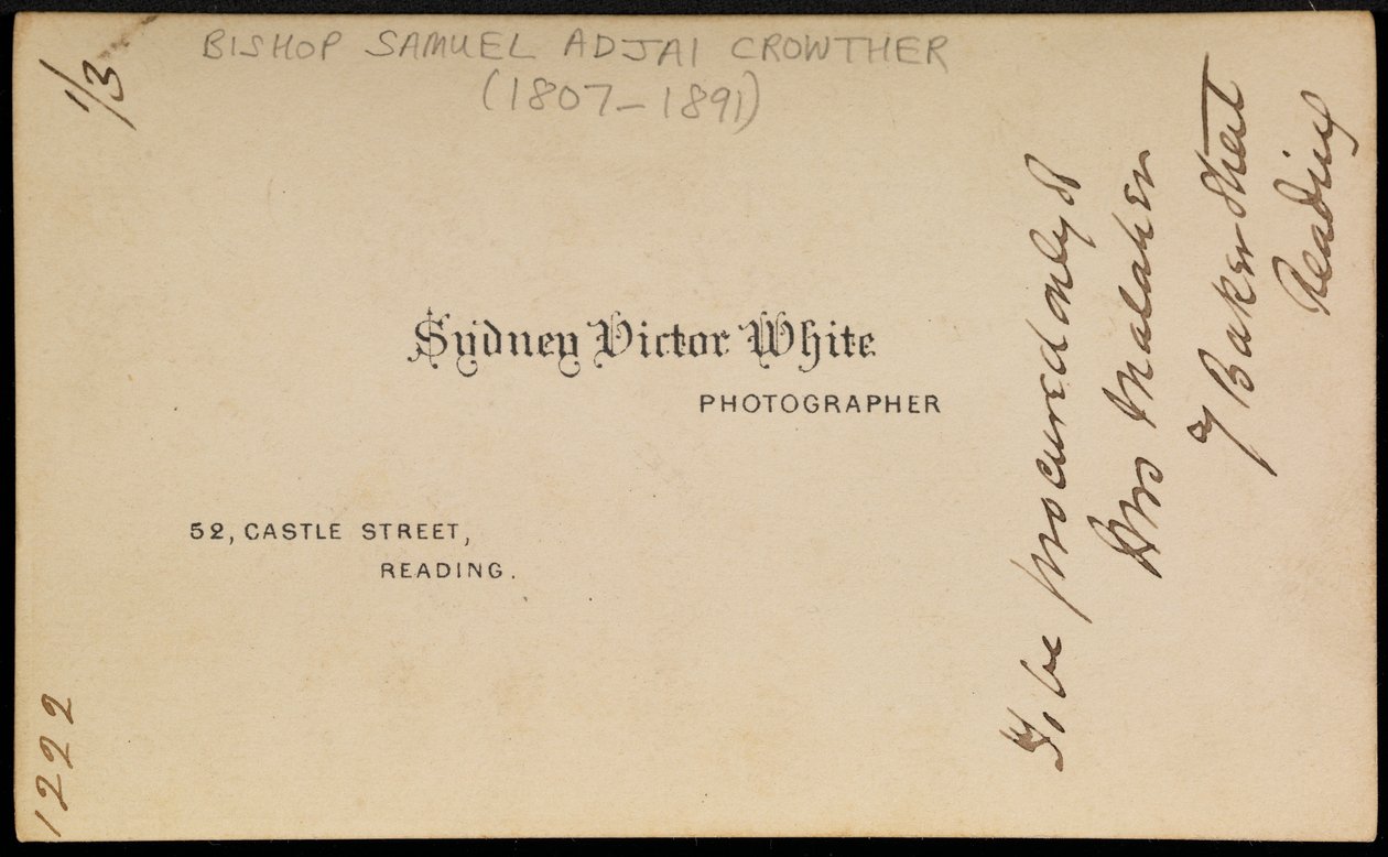 Fotografův otisk, 1870 (verze 373697) (tištěná karta) od Sydney Victor White