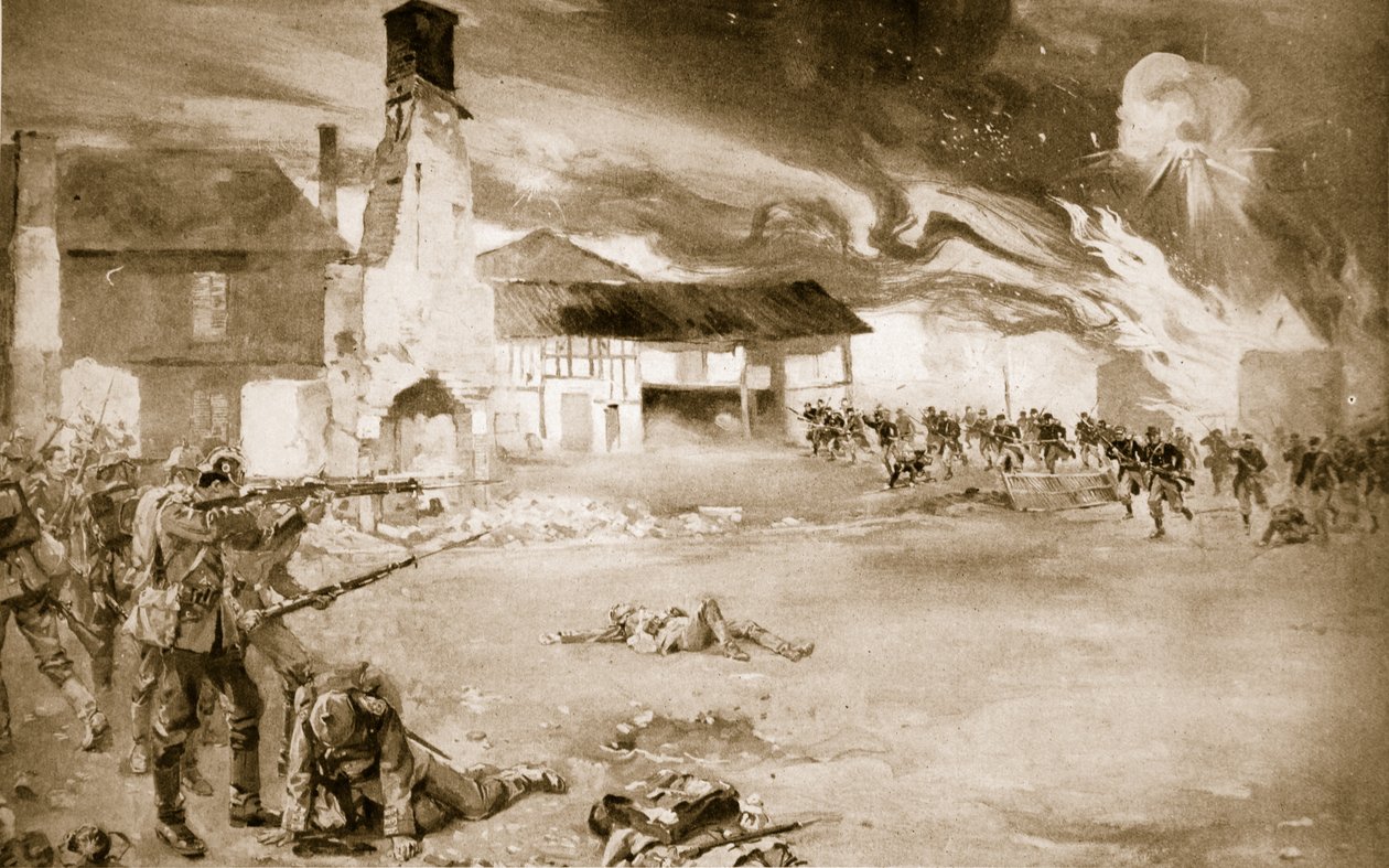 Francouzi porazili německou císařskou gardu ve vesnici, která čtyřikrát změnila majitele, 1914-19 od Sydney Adamson