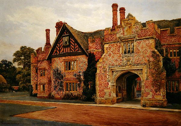 Compton Wynyates, Warwickshire (akvarel na papíře) od Sydney Currie