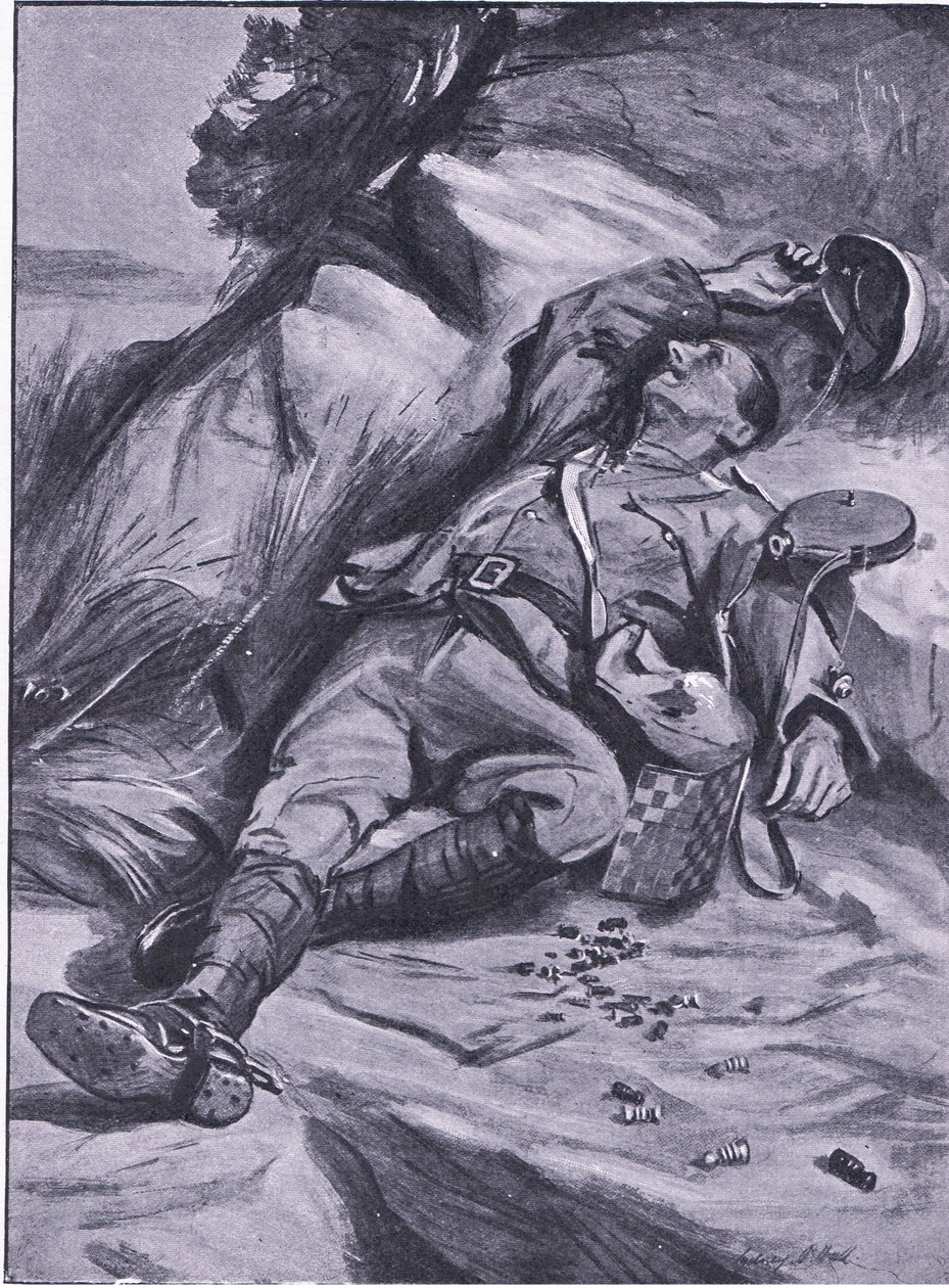 Pouze pěšec, z After Pretoria: The Guerilla War vydané Harmsworth Bros Limited, 1901 od Sydney Prior Hall