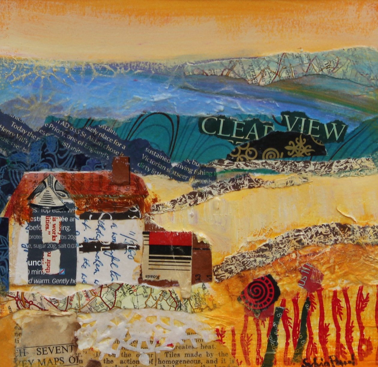 A Clear View 2013, koláž z akrylového papíru od Sylvia Paul