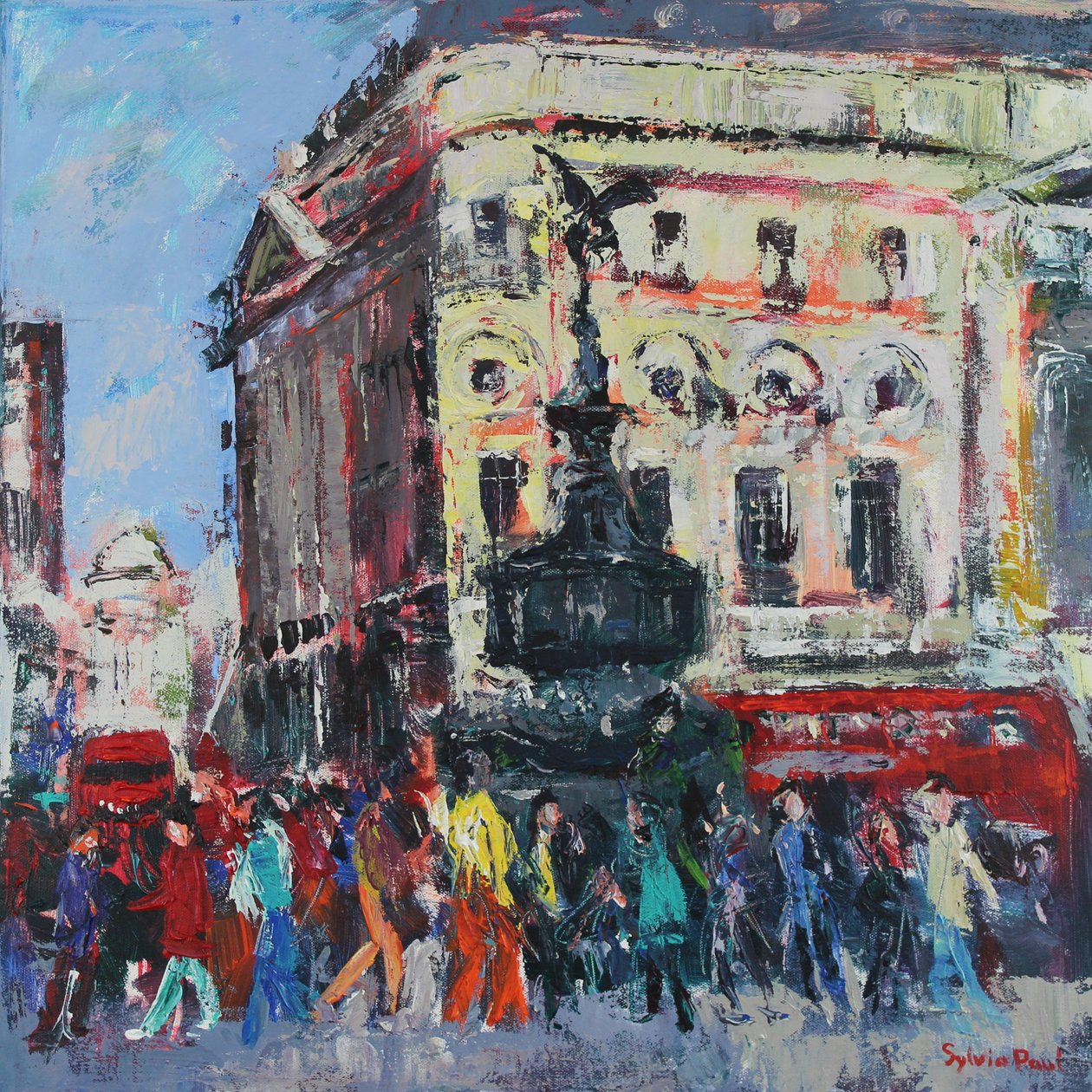 Piccadilly People, 2024 (akryl) od Sylvia Paul