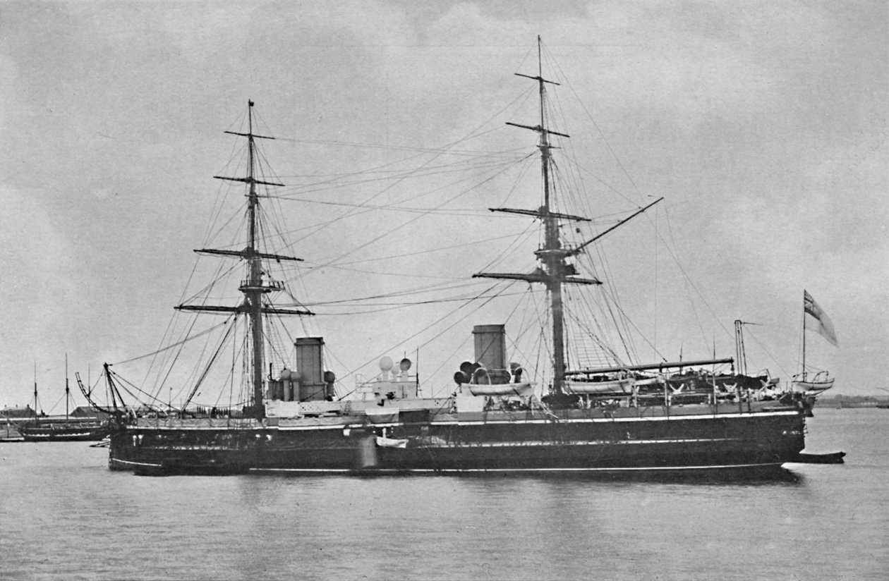H.M.S. Nepružný v roce 1880, c1880, 1904 od Symonds and Co