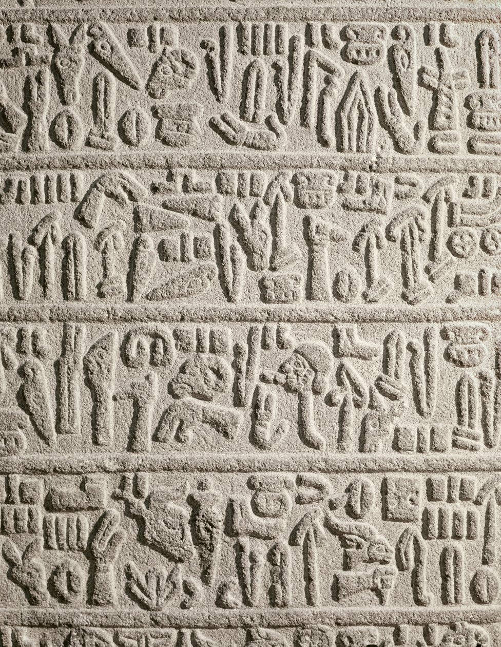 Fragment hieroglyfického písma líčící život krále Katusas, Chetitů od Syrian Syrian
