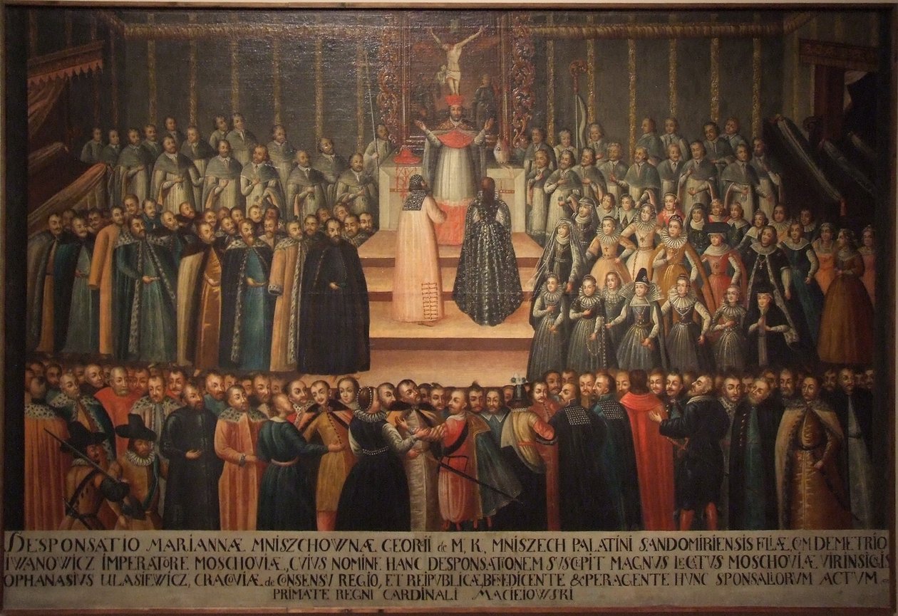 Zasnoubení Mariny Mniszech a False Demetria v nepřítomnosti v Krakově dne 12. listopadu 1605, hrabě od Szymon Boguszowicz