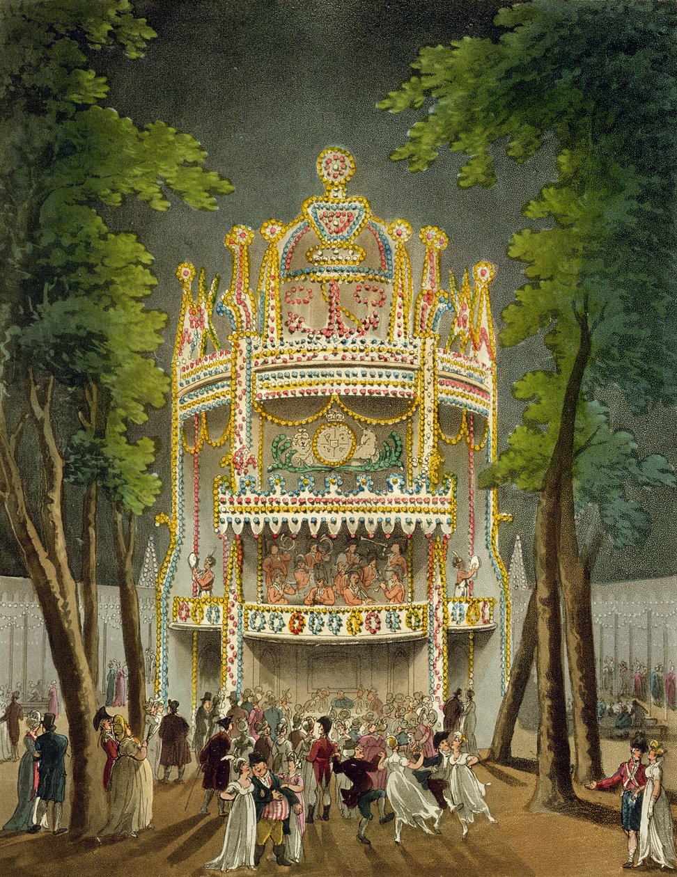 Vauxhall Gardens, 1808 (akvatinta) od Pugin and Rowlandson