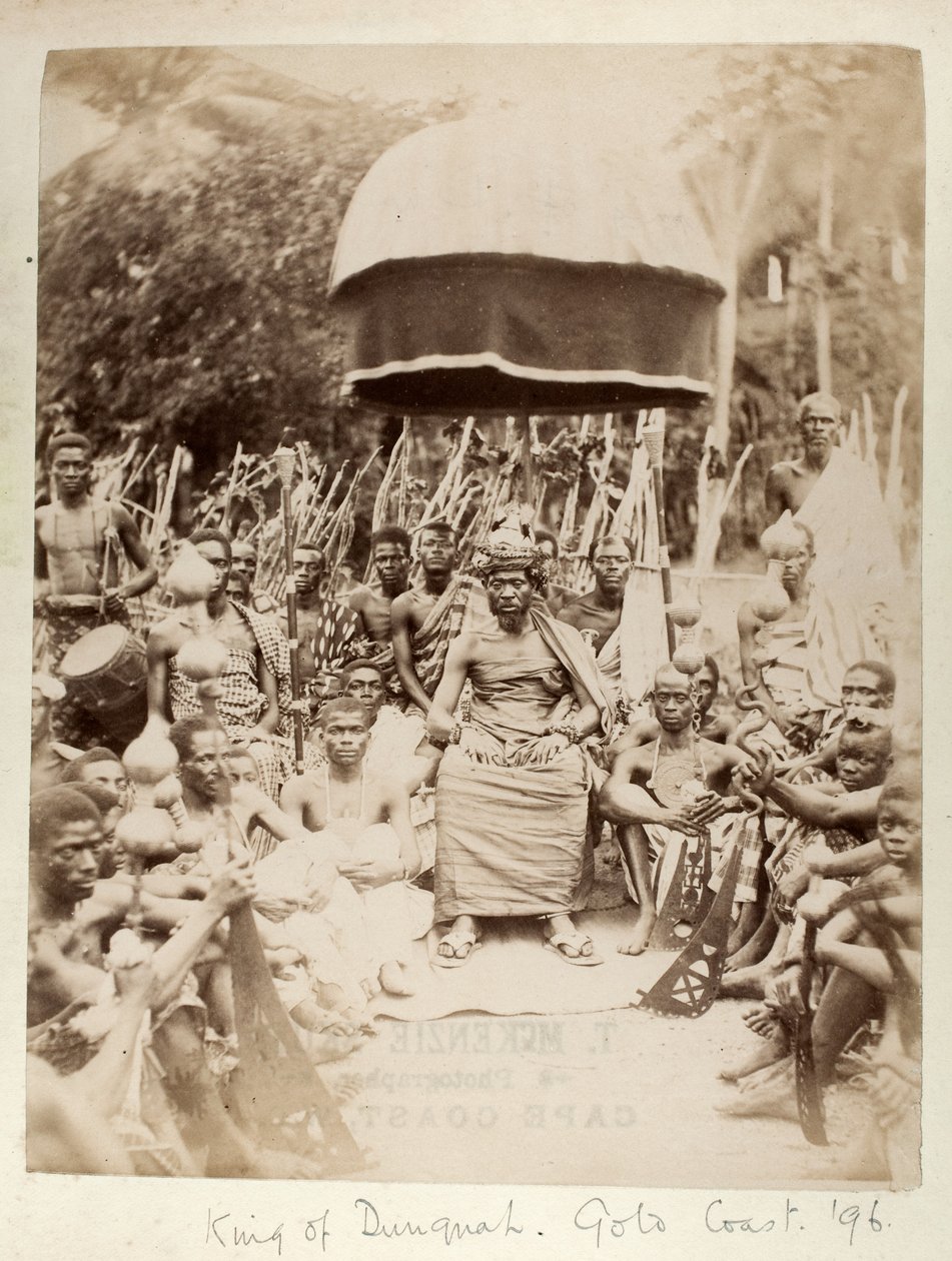 King of Dunquah, Gold Coast, Ghana, 1896 (tisk alba) od T. McKenzie
