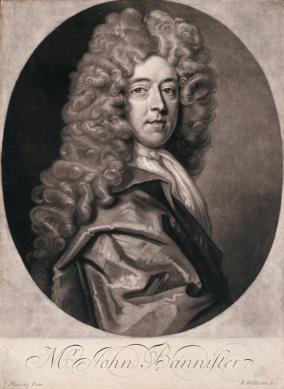 John Bannister (c.1625-79) vyryl R. Smith (mezzotinta) od T. Murray