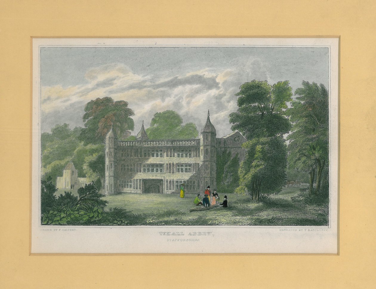 Tixall Abbey, Staffordshire od T. Radclyffe