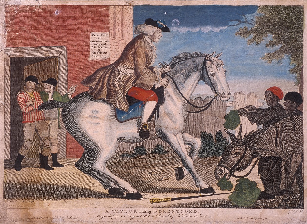 „Taylor na koni do Brentfordu“, 1786 od TS Stayner